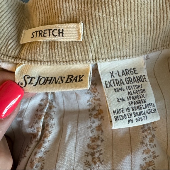 St John’s Bay tan Corduroy suit jacket size XL. Y2K - Picture 5 of 8